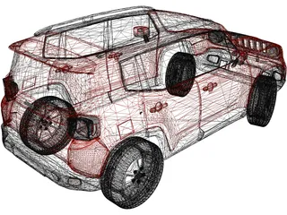 Jeep Renegade Latitude (2015) 3D Model preview