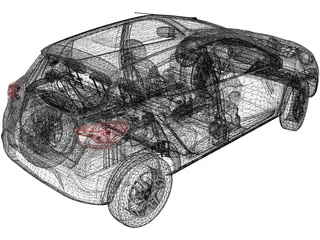 Renault Kwid (2017) 3D Model preview