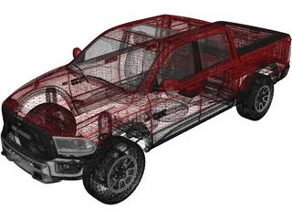 Dodge Ram 1500 Rebel (2015) 3D Model preview