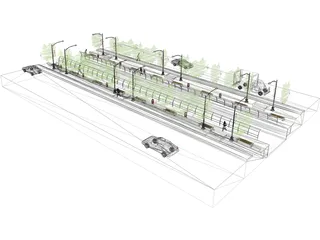 Landscape Mini Water Ways 3D Model preview