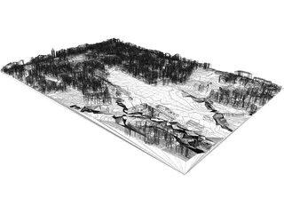 Prague City 3D Model preview