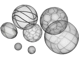 Balls Collection 3D Model preview