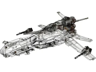 Star Conflict Spaceship Dverg 3D Model preview