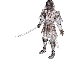 Samurai 3D Model preview