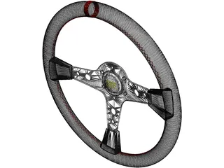 OMP Racing Steering Wheel 3D Model preview