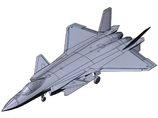 Chengdu J-20 3D Model preview