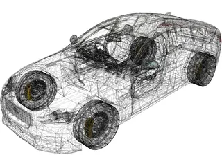 Jaguar XE (2018) 3D Model preview