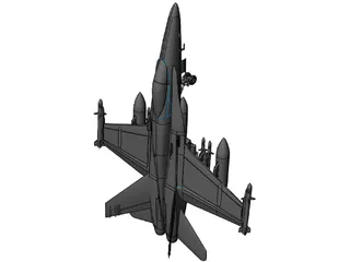 F-18 Hornet 3D Model preview
