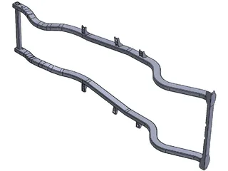 Jeep Wrangler TJ Frame 3D Model preview