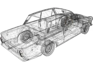 Ford Lotus Cortina (1966) 3D Model preview