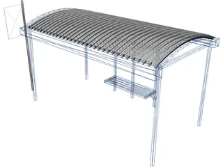 Bus Stop 3D Model preview