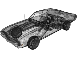 Oldsmobile 442 Cutlass (1968) 3D Model preview