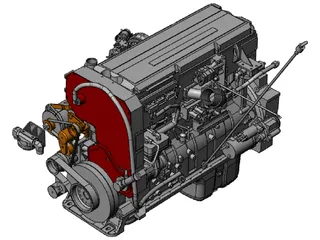 Cummins QSX15 Engine 3D Model preview