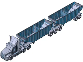 Mack Grain Truck 3D Model preview