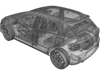 Volkswagen Gol GT (2015) 3D Model preview