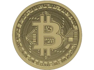 Bitcoin 3D Model preview
