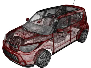 Kia Soul (2014) 3D Model preview
