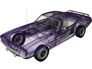 Plymouth Barracuda (1971) 3D Model preview