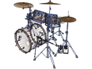 Drums 3D Model preview