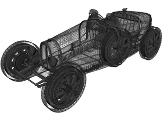 Bugatti Type 37B (1937) 3D Model preview