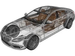 BMW 6-Series Gran Coupe (2015) 3D Model preview