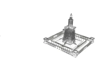 Alexandria Lighthouse 3D Model preview