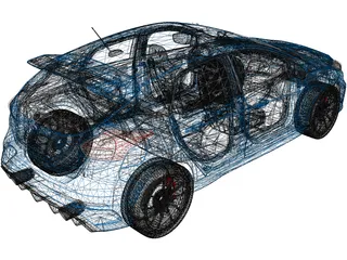 Ford Focus RS 3D Model preview
