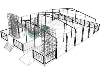 Outdoor Stand 3D Model preview