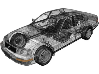 Lexus LS 400 (1989) 3D Model preview