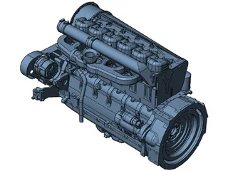 Deutz F6L914 Diesel Engine 3D Model preview