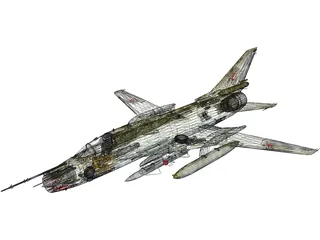 Sukhoi Su-17M4 Fitter 3D Model preview