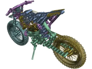 Lego Motorcycle 3D Model preview