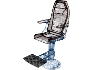 Ship Captain Chair 3D Model preview