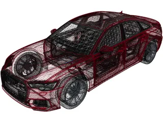 Audi A6 (2019) 3D Model preview