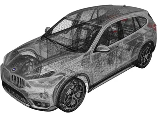 BMW X1 (2016) 3D Model preview