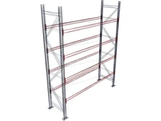 Industrial Shelf 3D Model preview