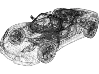 Lotus Exige S Roadster (2013) 3D Model preview