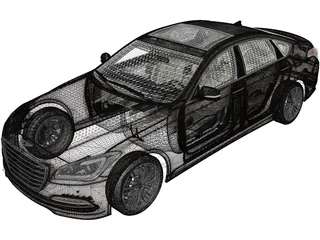 Hyundai Genesis G380 (2014) 3D Model preview