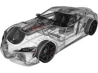 Toyota Supra FT-1 Concept 3D Model preview