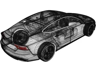 Audi A7 Sportback (2015) 3D Model preview