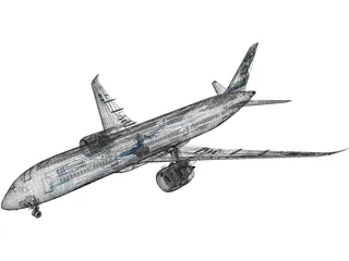 Boeing 787-9 Dreamliner El Al 3D Model preview