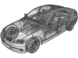 BMW 330 Sedan 3D Model preview