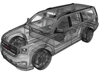 GMC Yukon XL (2014) 3D Model preview