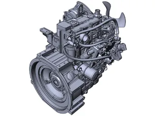 Yanmar 3TNV70 3D Model preview