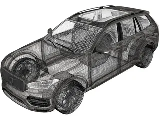 Volvo XC90 T5 (2015) 3D Model preview