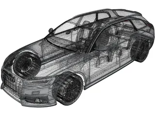 Audi A6 Avant (2015) 3D Model preview