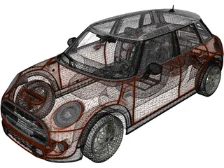 Mini Cooper S 5-door 3D Model preview