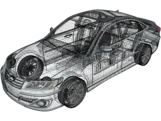 Hyundai Azera Sedan (2011) 3D Model preview