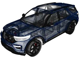 Ford Explorer ST (2020) 3D Model preview