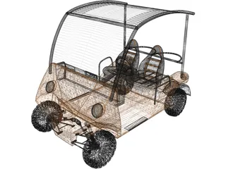 Golf Cart 3D Model preview